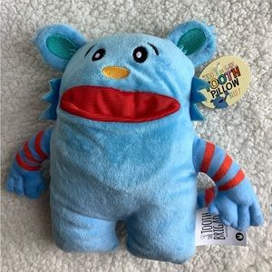 The Tooth Brigade Blue Monster Tooth Fairy Pillow Plush Stuffed Animal with Tags